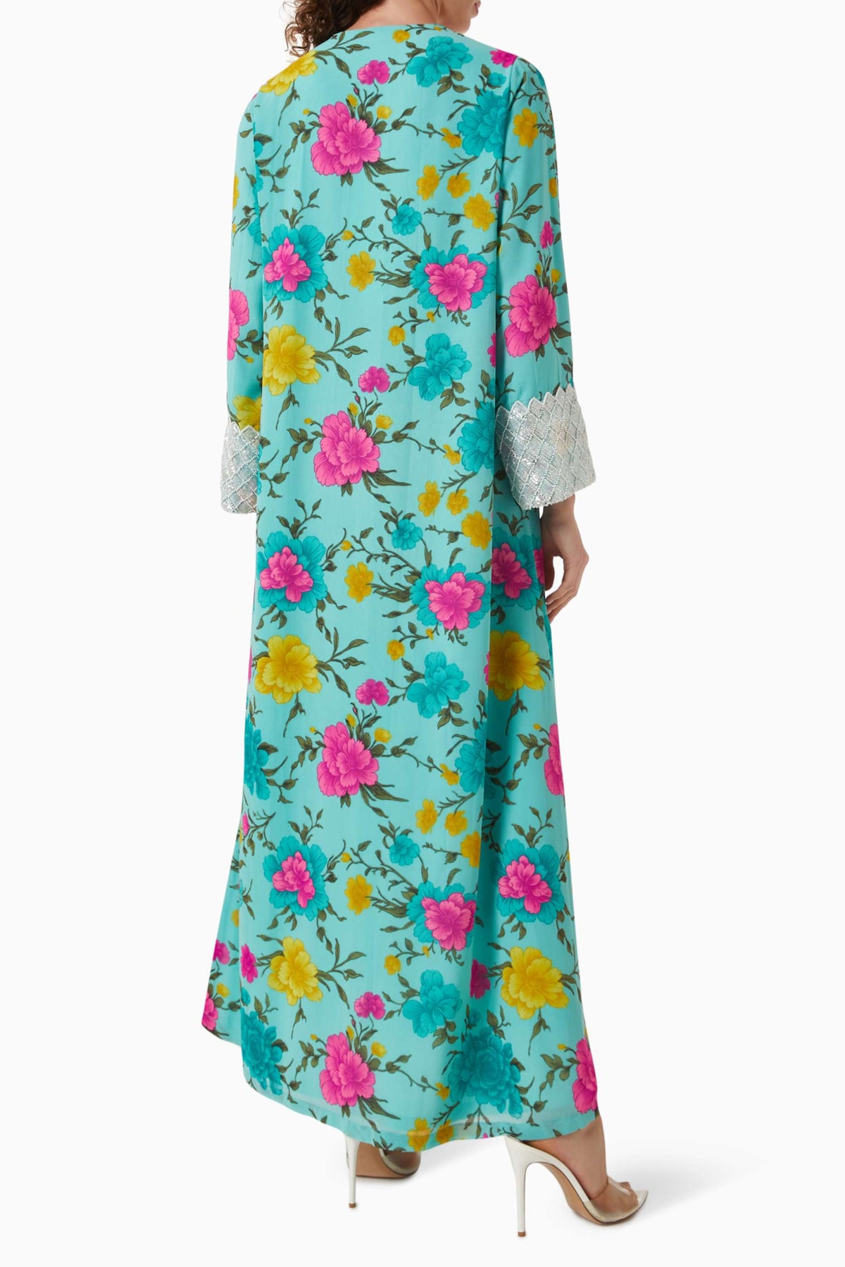 Floral-print Chiffon Kaftan