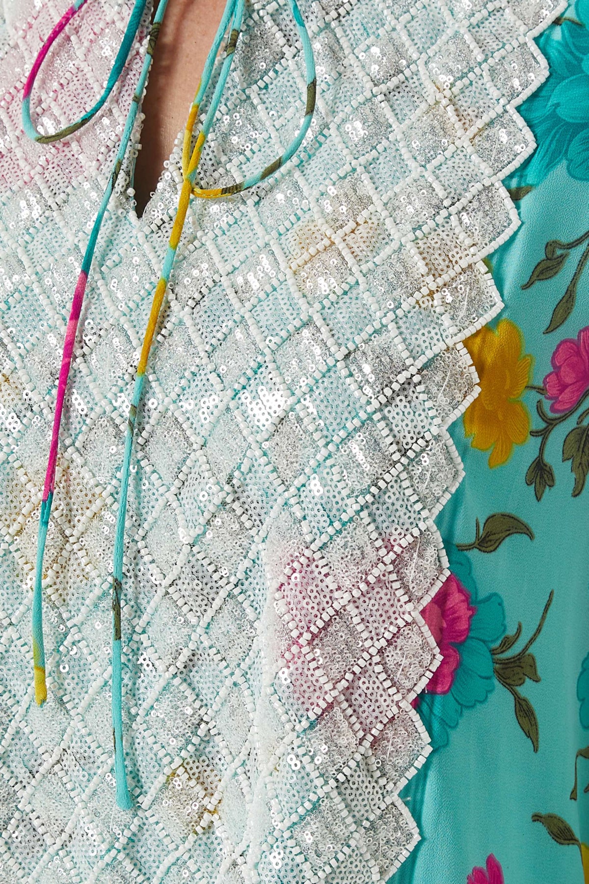 Floral-print Chiffon Kaftan