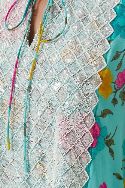 Floral-print Chiffon Kaftan