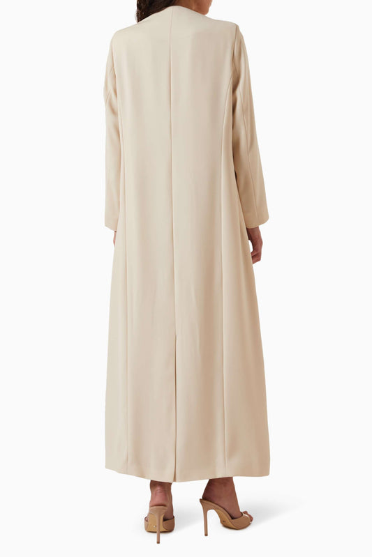 Contrast-trim Abaya