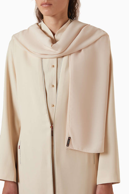 Contrast-trim Abaya