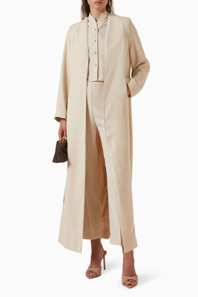 Contrast-trim Abaya