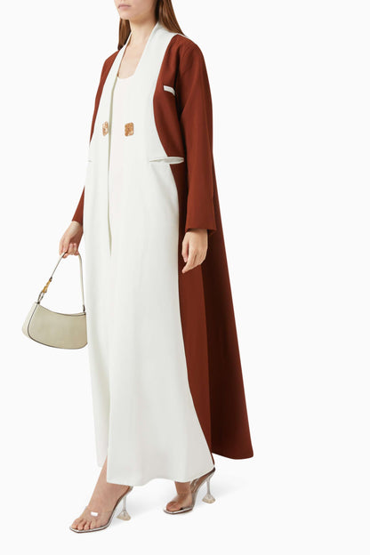 Panelled Crepe Abaya