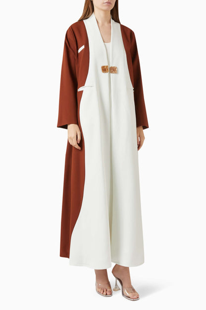 Panelled Crepe Abaya