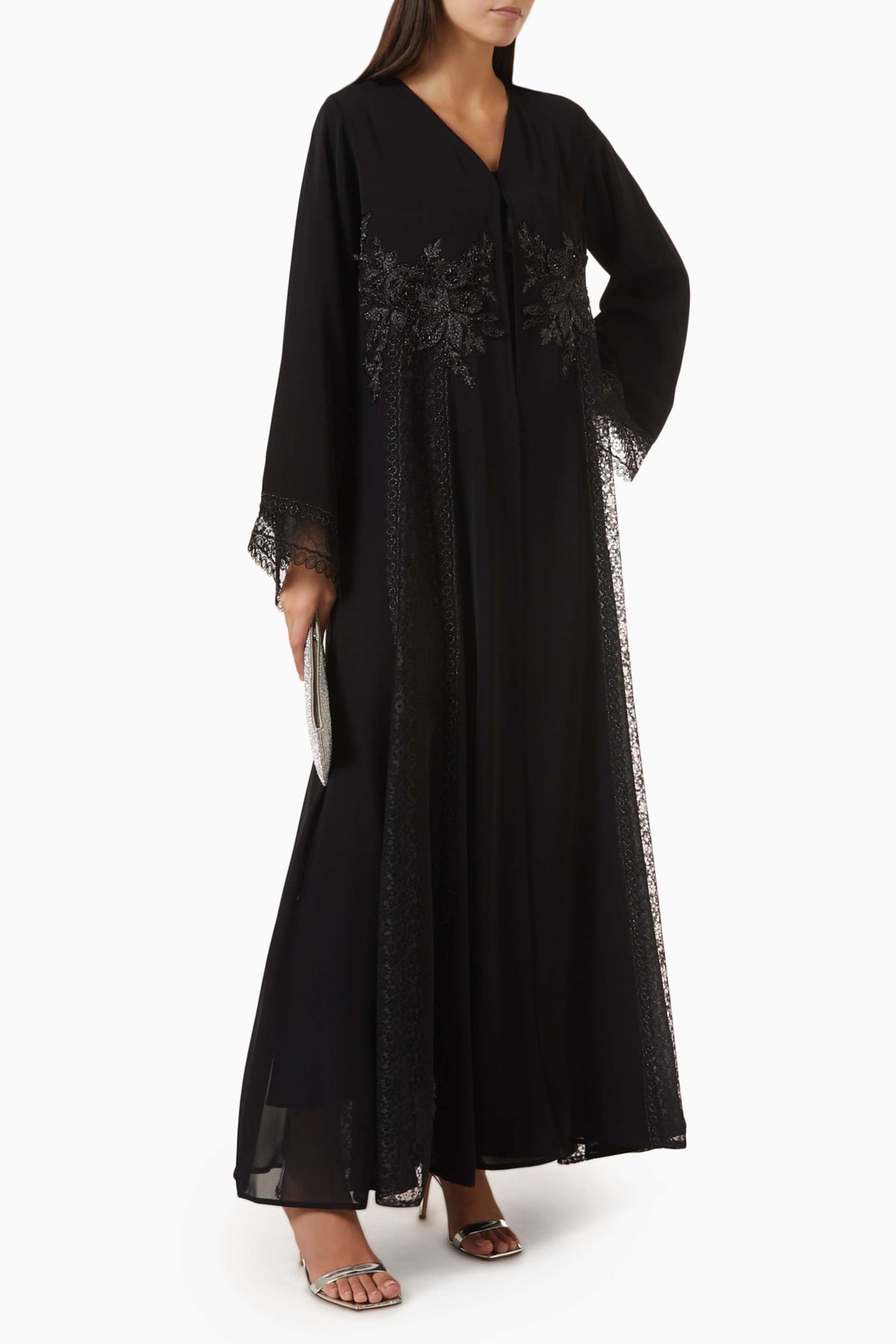 Embroidered Lace Abaya